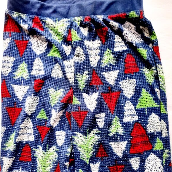 Merry Lane Kids Pajamas Christmas Trees 2 Piece Set Family Shirt Pants Blue XL - Picture 4 of 12